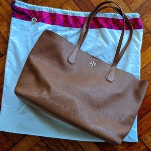 Tory Burch Perry Tote, Brown Cognac Leather